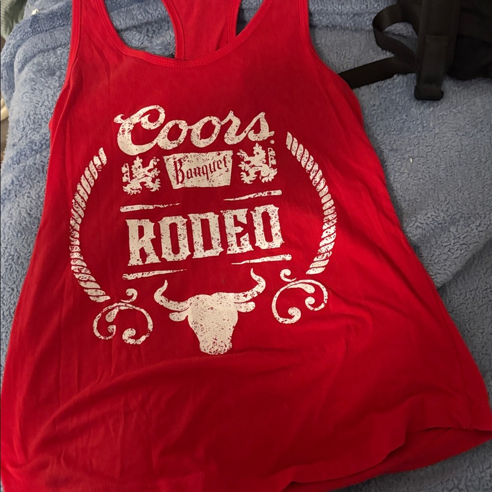 Coors Banquet Rodeo Red Tank Top